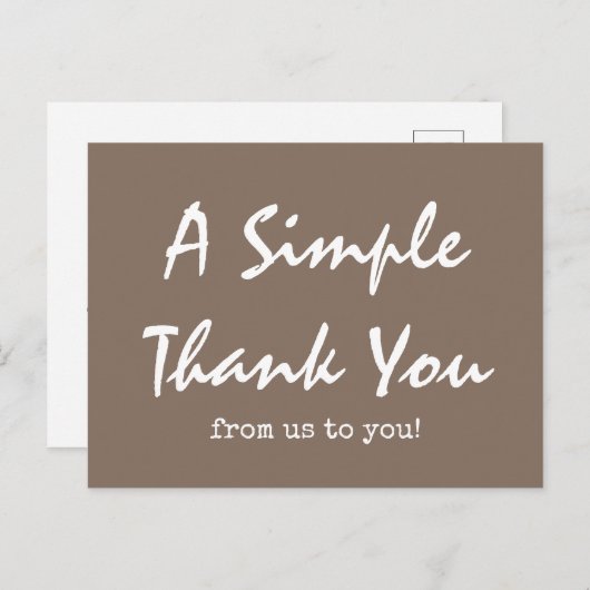 Einfaches Script Blush Pink Geschäft Vielen Dank Postkarte (Vorne/Hinten)