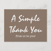 Einfaches Script Blush Pink Geschäft Vielen Dank Postkarte (Vorderseite)