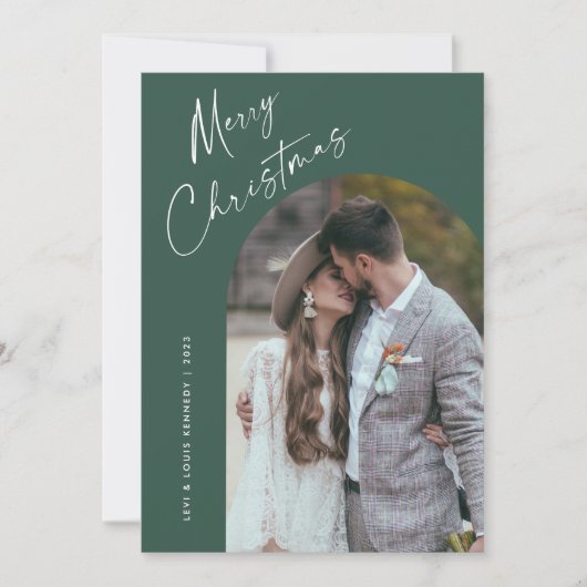 Einfaches Script Boho Arch Weihnachten (Vorderseite)