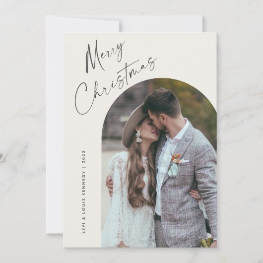 Einfaches Script Boho Arch Weihnachten (Vorderseite)