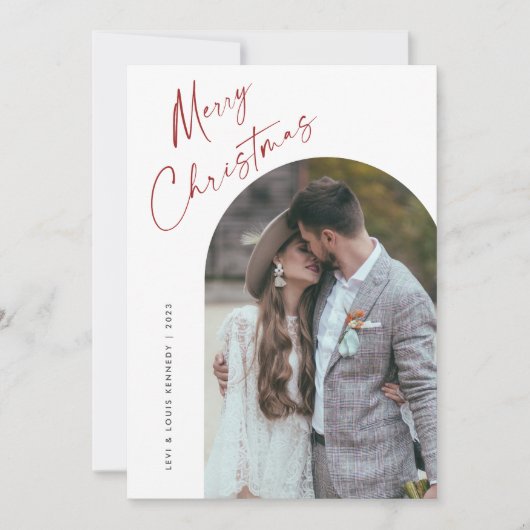 Einfaches Script Boho Arch Weihnachten (Vorderseite)