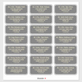 Einfaches Script Dark Gray Guest Address Labels (Blatt)
