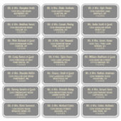 Einfaches Script Dark Gray Guest Address Labels (Vorderseite)