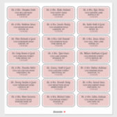 Einfaches Script Dusty Pink Guest Address Labels (Blatt)