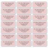 Einfaches Script Dusty Pink Guest Address Labels (Vorderseite)