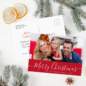 einfaches Script Foto frohe Weihnachten Postkarte