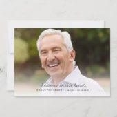 Einfaches Script-Foto für Beerdigung dank Karte (Rückseite)