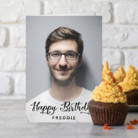 Einfaches Script Foto Happy Birthday Real