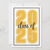 Einfaches Script Graduate Foto Gold Abschluss Ankündigung (Vorderseite)