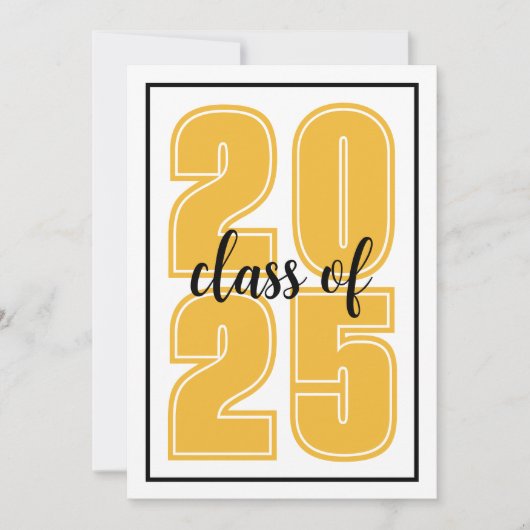 Einfaches Script Graduate Foto Gold Abschluss Ankündigung (Vorderseite)