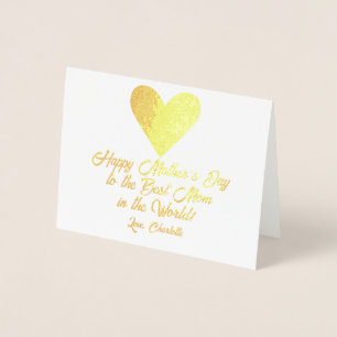Einfaches Script-Happy Mother's Day Big Liebe Herz Folienkarte