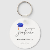 Einfaches Script High School Graduate Foto Schlüsselanhänger (Vorderseite)