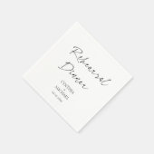 Einfaches Script-Hochzeit-Probe-Dinner Serviette (Ecke)