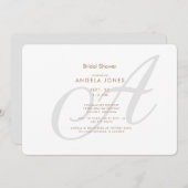 Einfaches Script Initial Modern Brautparty Einladung (Vorne/Hinten)