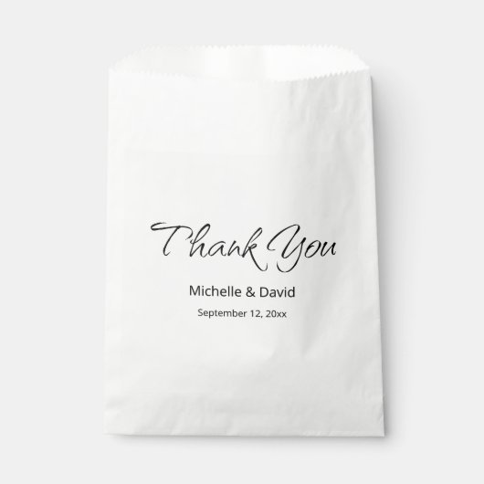 Einfaches Script Lässig Boho Wedding Vielen Dank Geschenktütchen (Vorderseite)