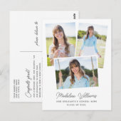 Einfaches Script Multi Foto Abschluss Postkarte (Vorne/Hinten)