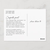 Einfaches Script Multi Foto Abschluss Postkarte (Rückseite)