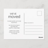 Einfaches Script New Year New Zuhause Moving Foto Postkarte (Rückseite)