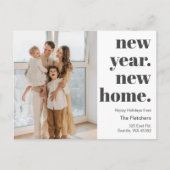 Einfaches Script New Year New Zuhause Moving Foto Postkarte (Vorderseite)