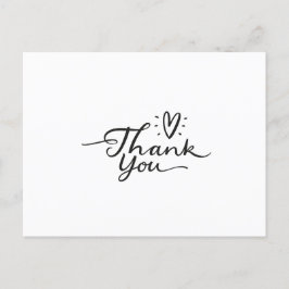 Einfaches Script Niedlich Heart Vielen Dank Postca Postkarte