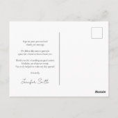 Einfaches Script One Foto Dankeschön Karte (Rückseite)