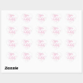 Einfaches Script Pink Happy Birthday Herz-Aufkleber (Blatt)