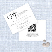 Einfaches Script QR Code für Hochzeitreaktion UAWG RSVP Karte