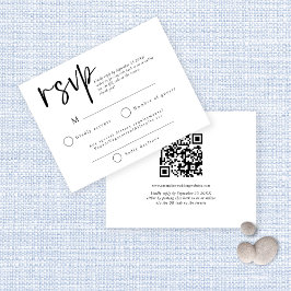 Einfaches Script QR Code für Hochzeitreaktion UAWG RSVP Karte