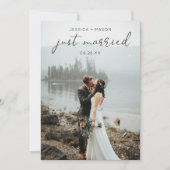 Einfaches Script-Wedding-Foto - Einladung nur verh (Vorderseite)