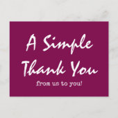 Einfaches Script Wine Cologe Geschäft Vielen Dank Postkarte (Vorderseite)