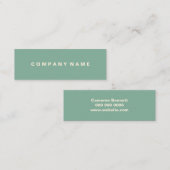 Einfaches Seeschaum-Grün Mini Visitenkarte (Vorne/Hinten)
