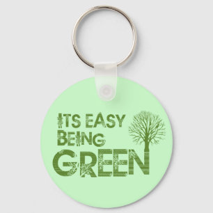 Einfaches Sein grün Schlüsselanhänger