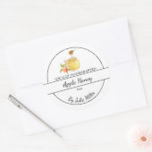 Einfaches selbstgemachtes Apfel-Honig-Label Runder Aufkleber (Umschlag)