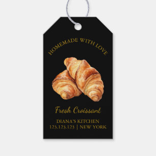 Einfaches selbstgemachtes frisches Croissant-Hänge Geschenkanhänger