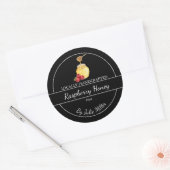 Einfaches selbstgemachtes Himbeer-Honig-Label Runder Aufkleber (Umschlag)