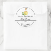 Einfaches selbstgemachtes Limette-Infusions-Honige Runder Aufkleber (Tasche)
