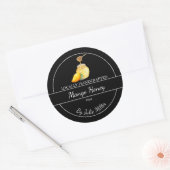 Einfaches selbstgemachtes Mango-Infusions-Honigeti Runder Aufkleber (Umschlag)