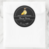 Einfaches selbstgemachtes Mango-Infusions-Honigeti Runder Aufkleber (Tasche)