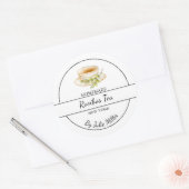 Einfaches selbstgemachtes Rooibos-Tee-Etikett Runder Aufkleber (Umschlag)