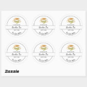Einfaches selbstgemachtes Rooibos-Tee-Etikett Runder Aufkleber (Blatt)