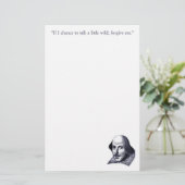 Einfaches Shakespeare-Briefpapier Briefpapier (Stehend Vorderseite)