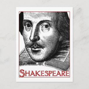 Einfaches Shakespeare-Logo Postkarte