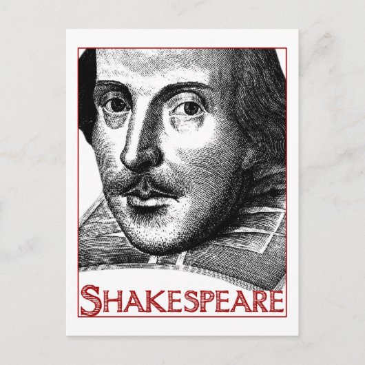 Einfaches Shakespeare-Logo Postkarte (Vorderseite)
