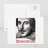 Einfaches Shakespeare-Logo Postkarte (Vorne/Hinten)