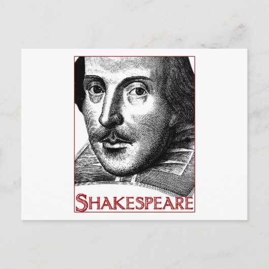 Einfaches Shakespeare-Logo Postkarte (Vorderseite)