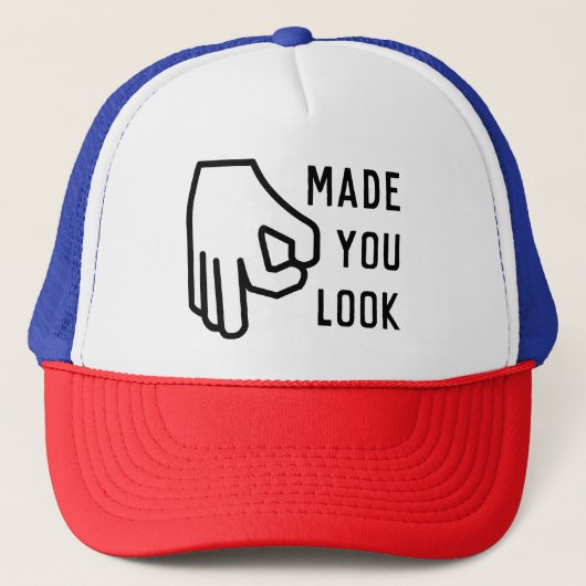 Einfaches Sie Blick-Handzeichen-Kreis gemacht Truckerkappe (Vorderseite)