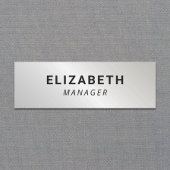 Einfaches Silber Namensschild