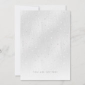 EINFACHES Silber-Shimmer-Paint-Brautparty Einladung (Rückseite)