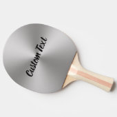 Einfaches Silber- und Schwarz-Curry-Skripttext Tischtennis Schläger (Seitenansicht)