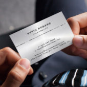 Einfaches silberfarbenes Imitat Metallisches Silbe Visitenkarte